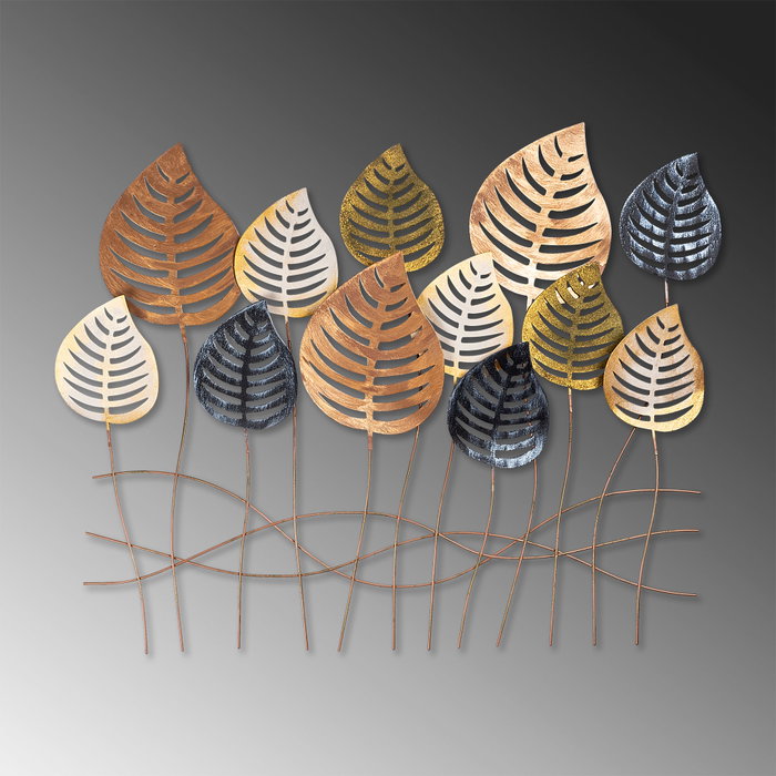 Wallity Lilac Escultura de pared de metal multicolor